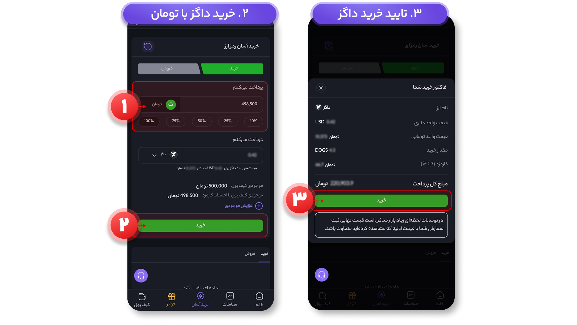 خرید داگز با تومان - صرافی ورسلند